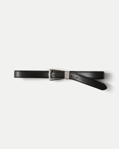 Veronica Beard | Arch Leather Belt in Black/Silver Black/Silver