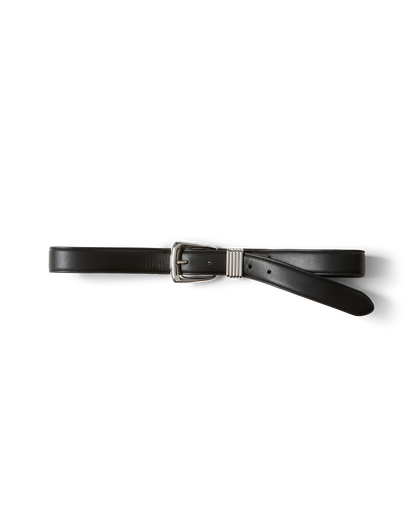 Veronica Beard | Arch Leather Belt in Black/Silver Black/Silver