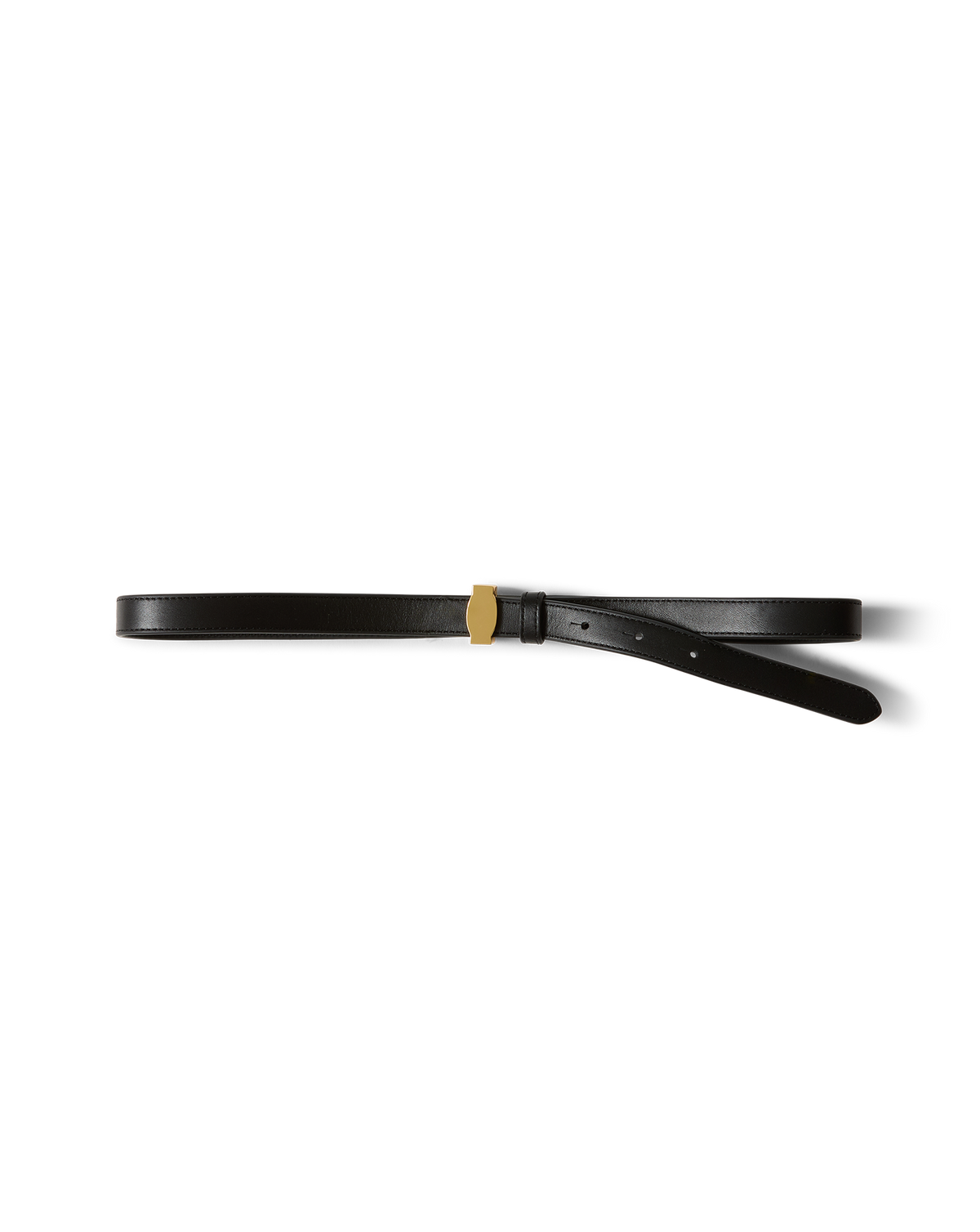 Veronica Beard | Dash Thin Leather Belt in Black Black