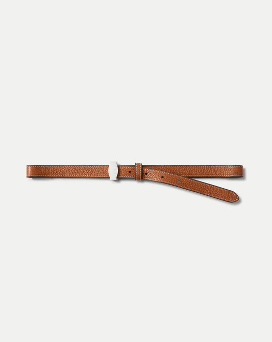 Veronica Beard | Dash Leather Belt in Hazelwood Hazelwood