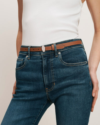 Veronica Beard | Dash Leather Belt in Hazelwood Hazelwood