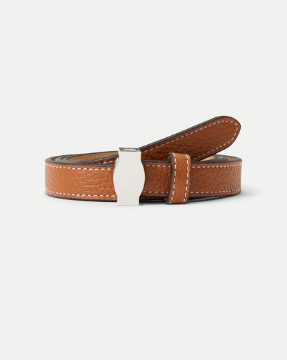Veronica Beard | Dash Leather Belt in Hazelwood Hazelwood