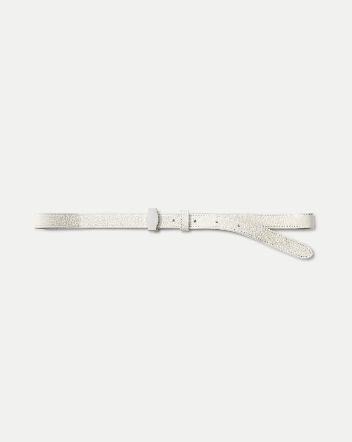 Veronica Beard | Dash Leather Belt in Off-White Off-White