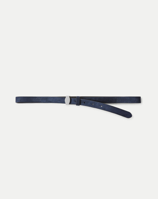 Veronica Beard | Dash Suede Belt in Navy Navy
