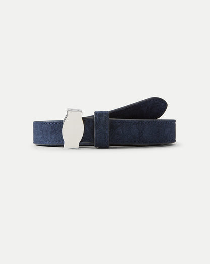 Veronica Beard | Dash Suede Belt in Navy Navy