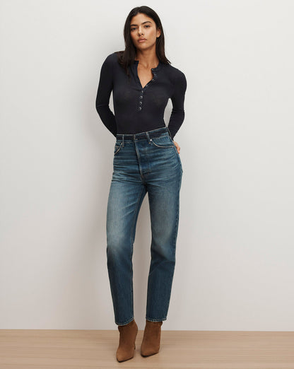 Veronica Beard | Dash Suede Belt in Navy Navy
