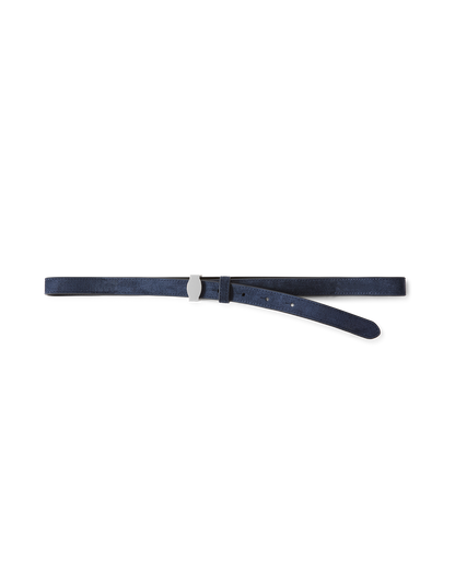 Veronica Beard | Dash Suede Belt in Navy Navy