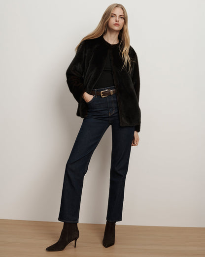 Veronica Beard | Arch Leather Belt in Brown Espresso Espresso