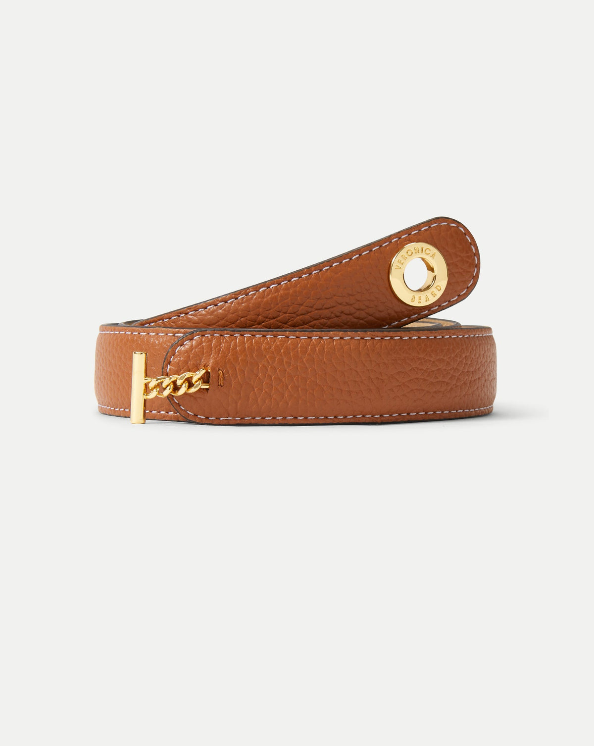 Veronica Beard | Anchor Leather Belt in Hazelwood Hazelwood