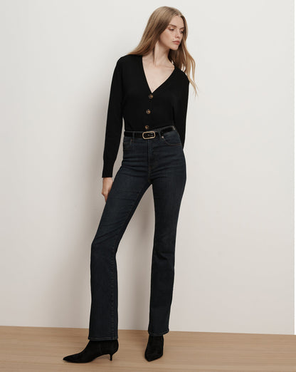 Veronica Beard | Loop Croc-Embossed Belt in Black Black