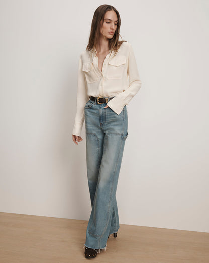 Veronica Beard | Arch Embellished Leather Belt in Brown Espresso