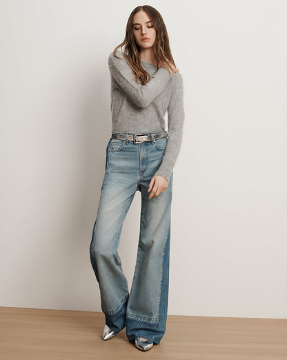 Veronica Beard | Arch Leather Belt in Silver Silver