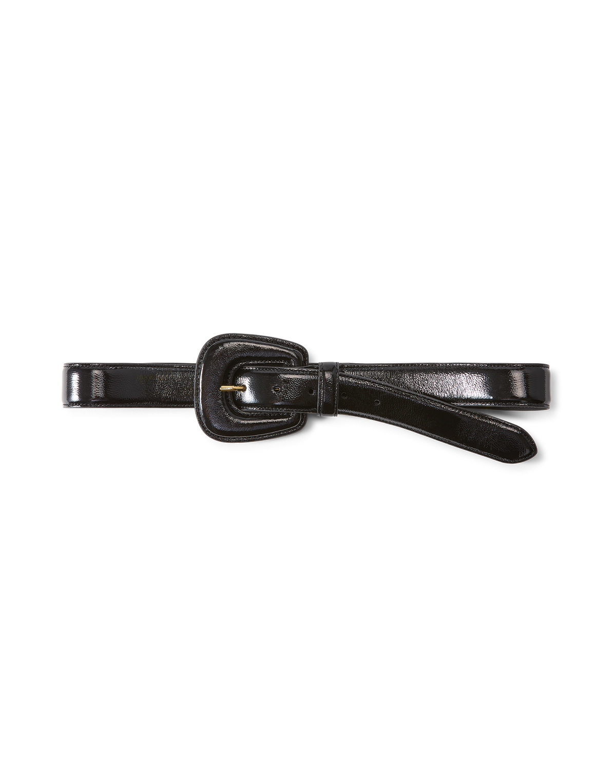 Veronica Beard | Elsy Leather-Buckle Belt in Black Black