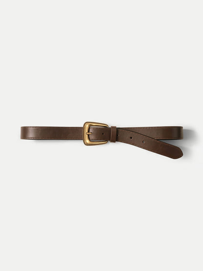 Veronica Beard | The Trailblazer Arch Belt in Brown Leather Whiskey Whiskey