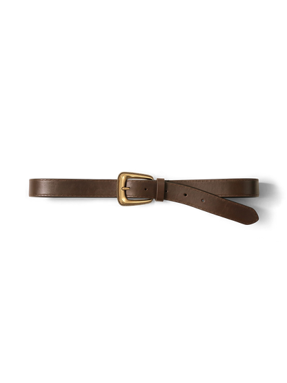 Veronica Beard | The Trailblazer Arch Belt in Brown Leather Whiskey Whiskey