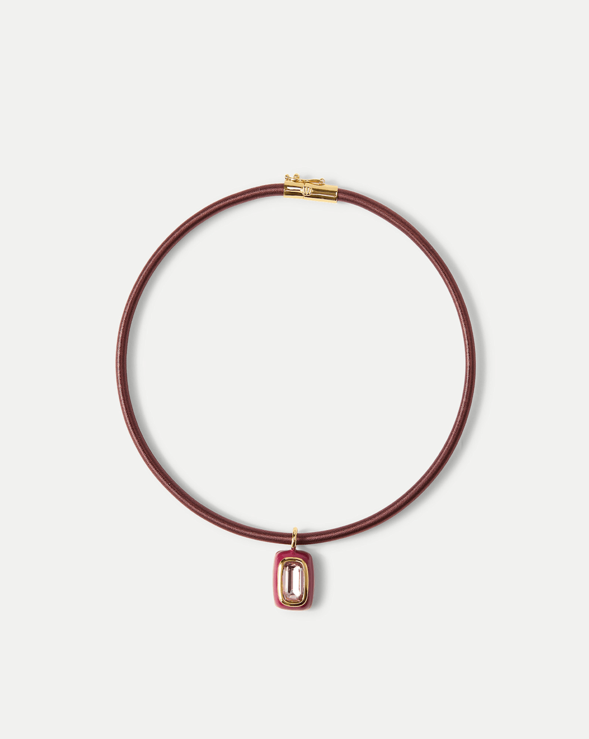 Veronica Beard | Burgundy Cord Pendant Necklace in Burgundy Burgundy