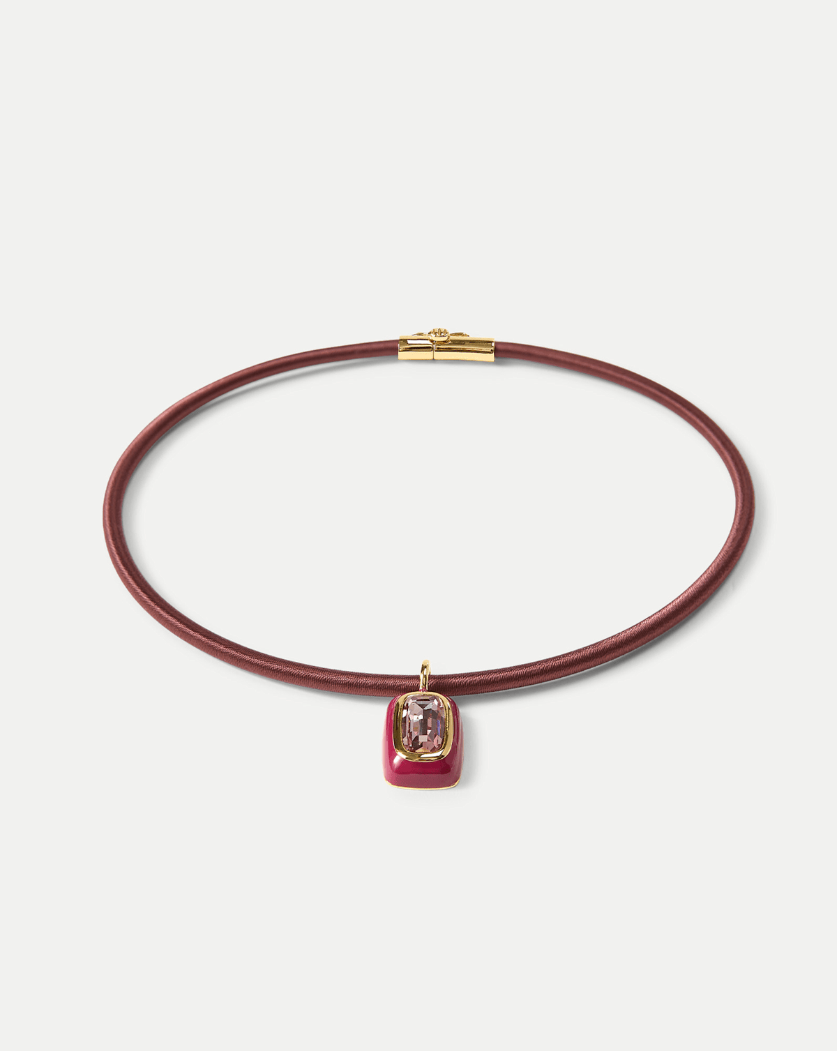 Veronica Beard | Burgundy Cord Pendant Necklace in Burgundy Burgundy