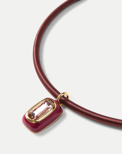 Veronica Beard | Burgundy Cord Pendant Necklace in Burgundy Burgundy
