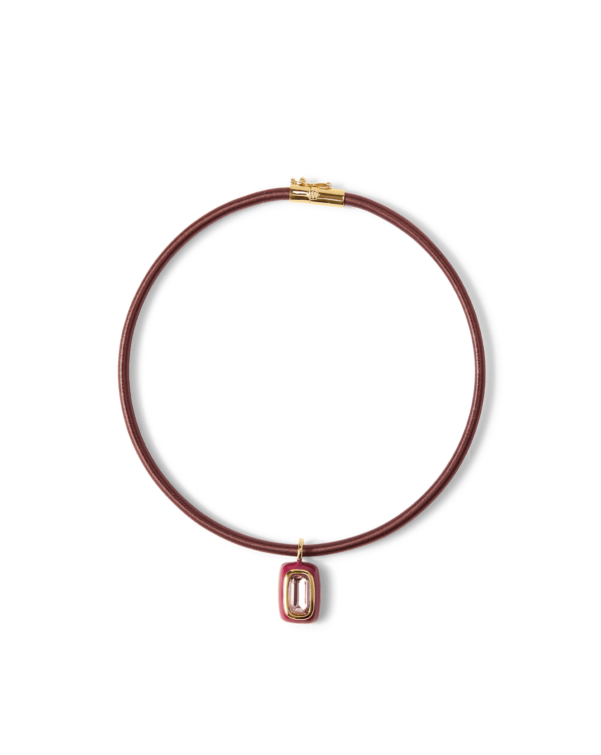 Veronica Beard | Burgundy Cord Pendant Necklace in Burgundy Burgundy