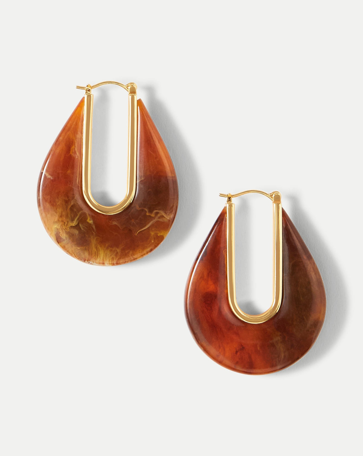 Veronica Beard | Resin Drop Hoop Earring in Tortoise Tortoise