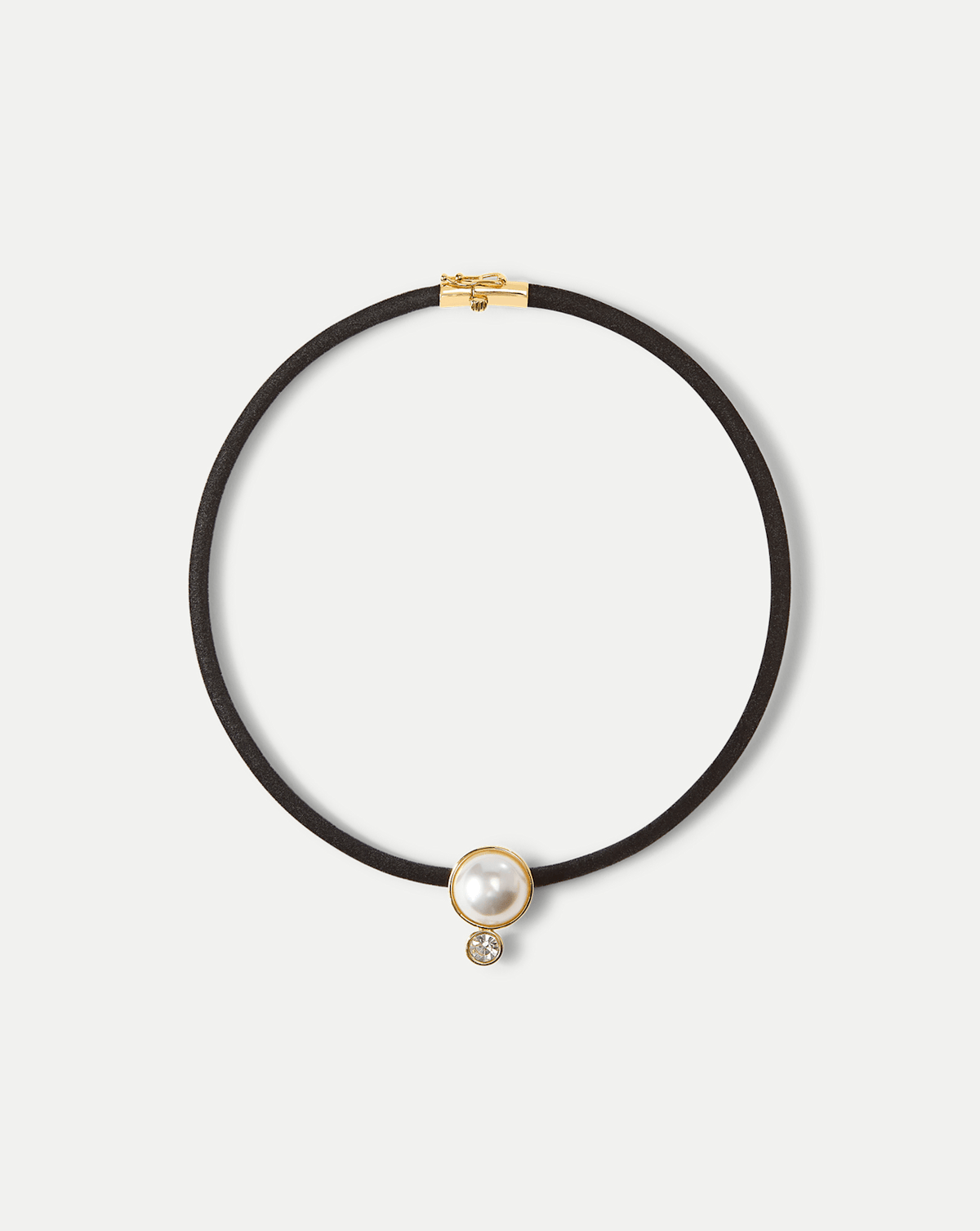 Veronica Beard | Pearl Pendant Cord Necklace in Pearl/Black Pearl/Black