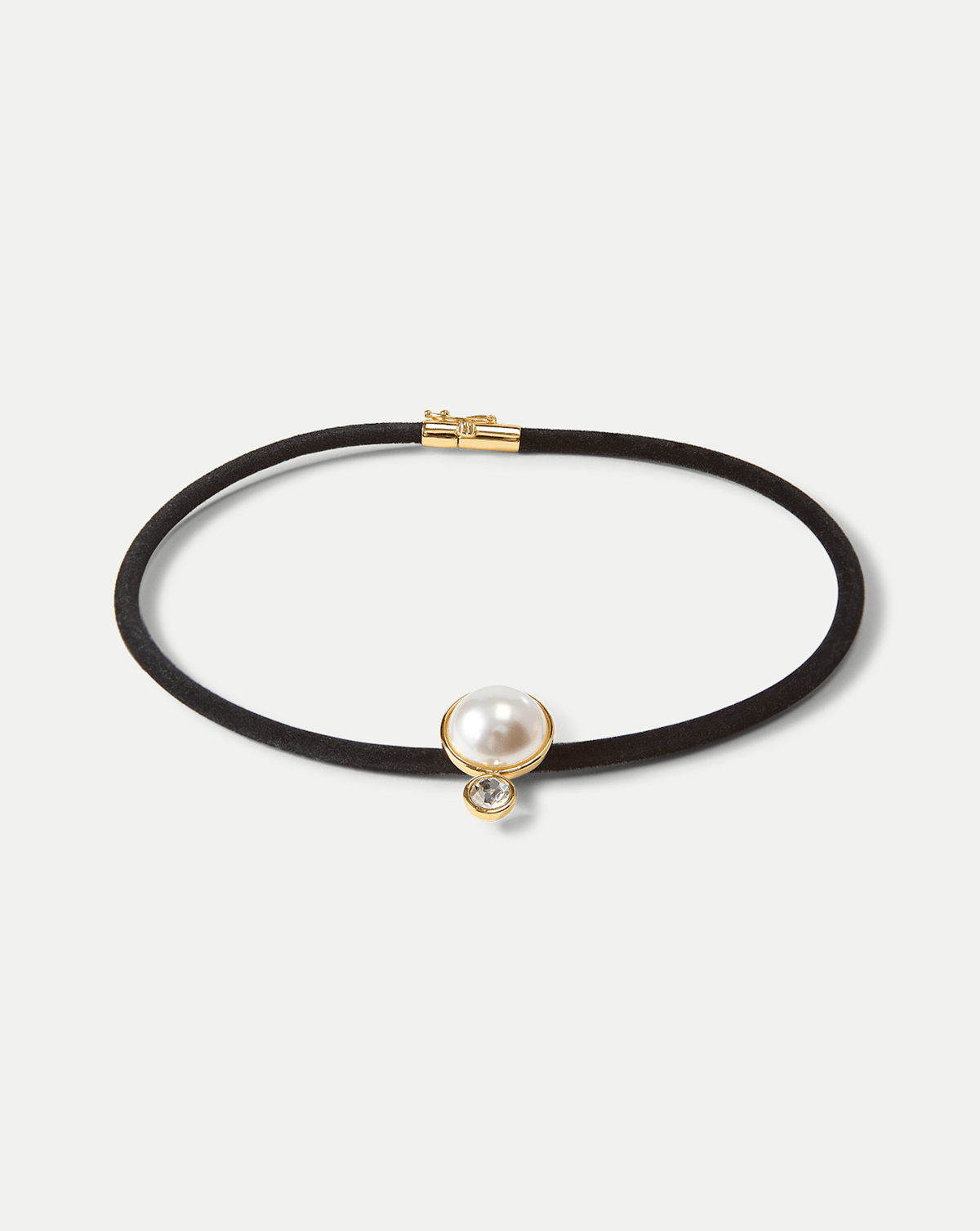 Veronica Beard | Pearl Pendant Cord Necklace in Pearl/Black Pearl/Black