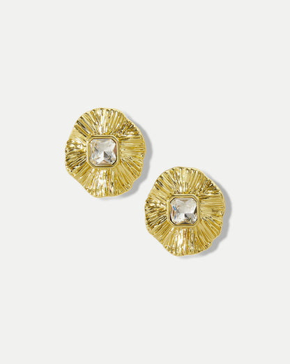 Veronica Beard | Gold Floral Earring in Gold Gold