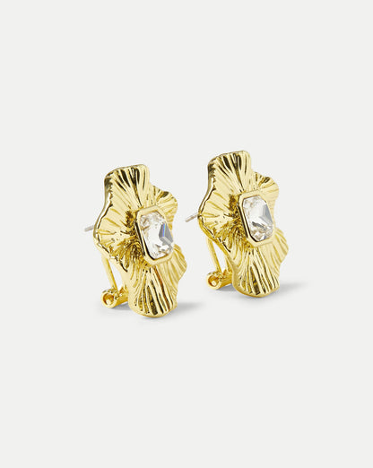Veronica Beard | Gold Floral Earring in Gold Gold