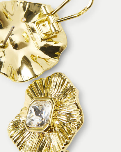 Veronica Beard | Gold Floral Earring in Gold Gold