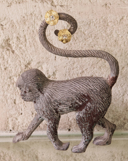 Veronica Beard | Gold Floral Earring in Gold Gold