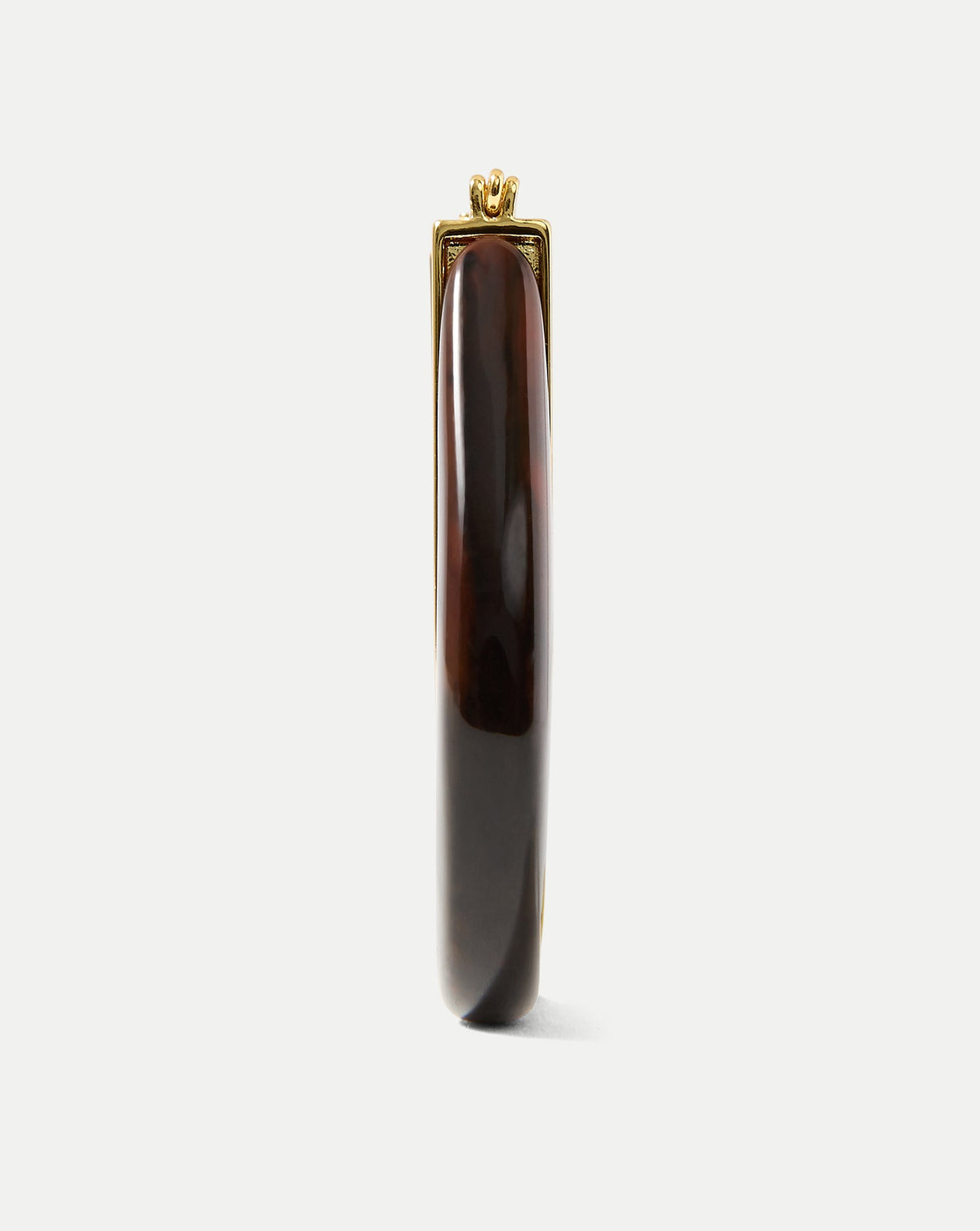 Veronica Beard | Resin Drop Hoop Earring in Chocolate Chocolate