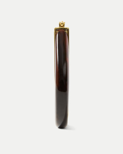 Veronica Beard | Resin Drop Hoop Earring in Chocolate Chocolate