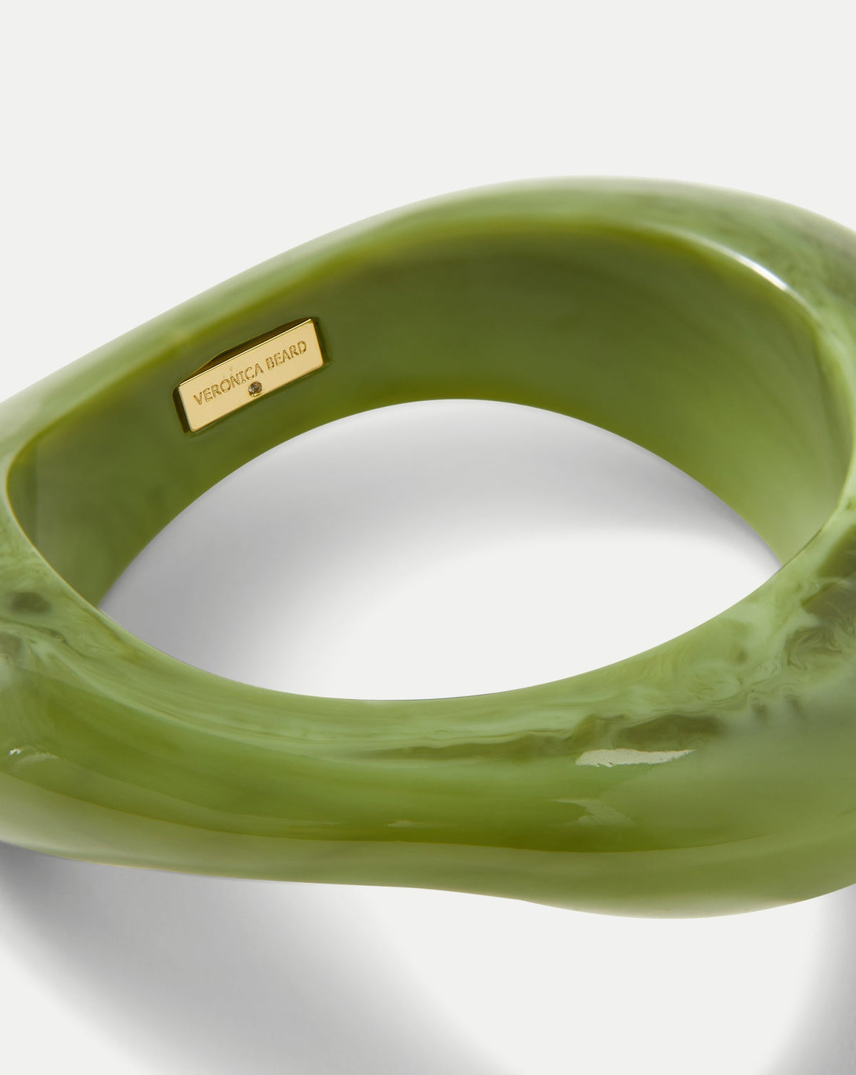 Veronica Beard | Marbled Resin Bangle in Green Light Pistachio