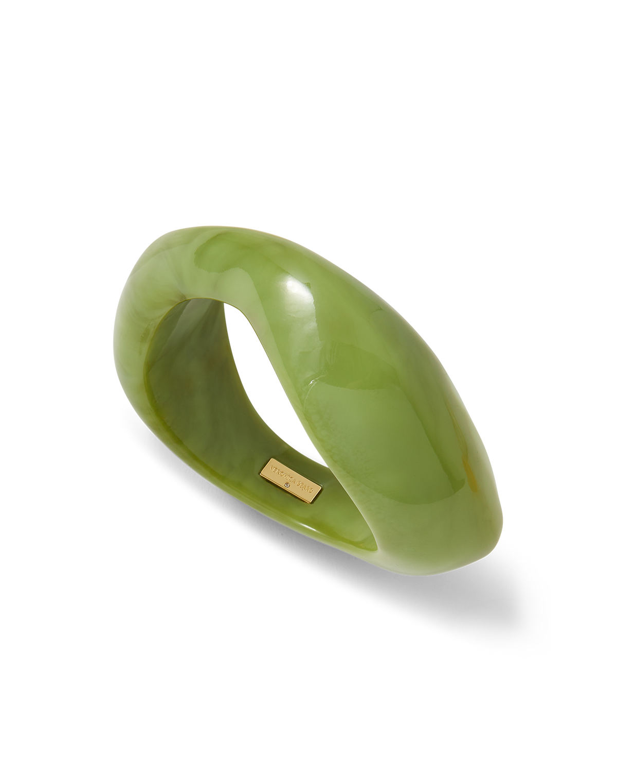 Veronica Beard | Marbled Resin Bangle in Green Light Pistachio