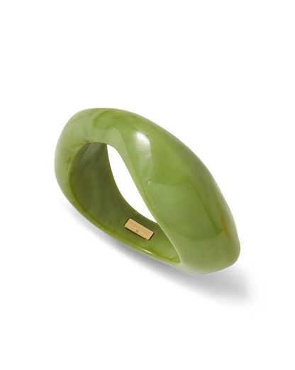Veronica Beard | Marbled Resin Bangle in Green Light Pistachio