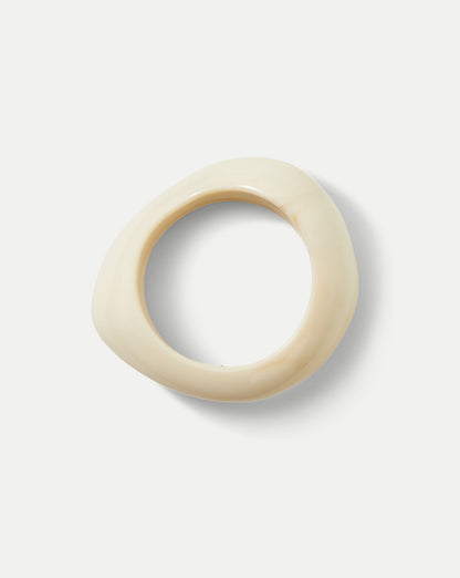 Veronica Beard | Marbled Resin Bangle in Ivory Ivory