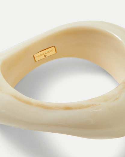 Veronica Beard | Marbled Resin Bangle in Ivory Ivory