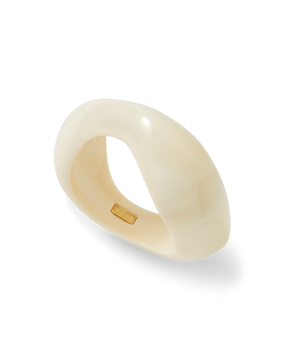 Veronica Beard | Marbled Resin Bangle in Ivory Ivory