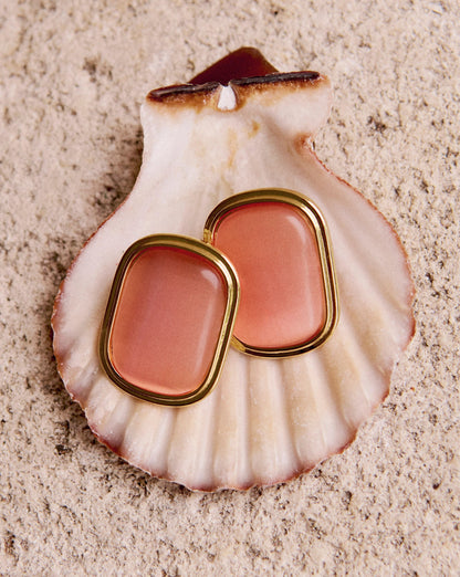 Veronica Beard | Cat’s Eye Stone Earring in Plum Plum