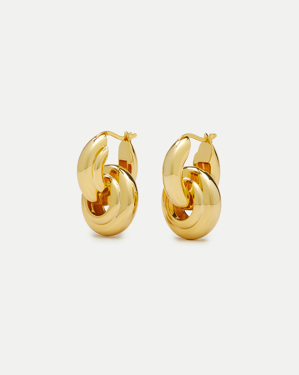 Veronica Beard | Interlocking Hoop Earring Gold