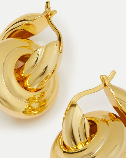 Veronica Beard | Interlocking Hoop Earring Gold