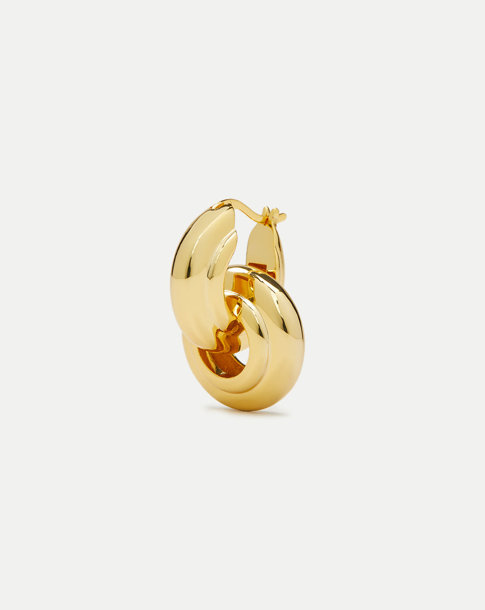 Veronica Beard | Interlocking Hoop Earring Gold