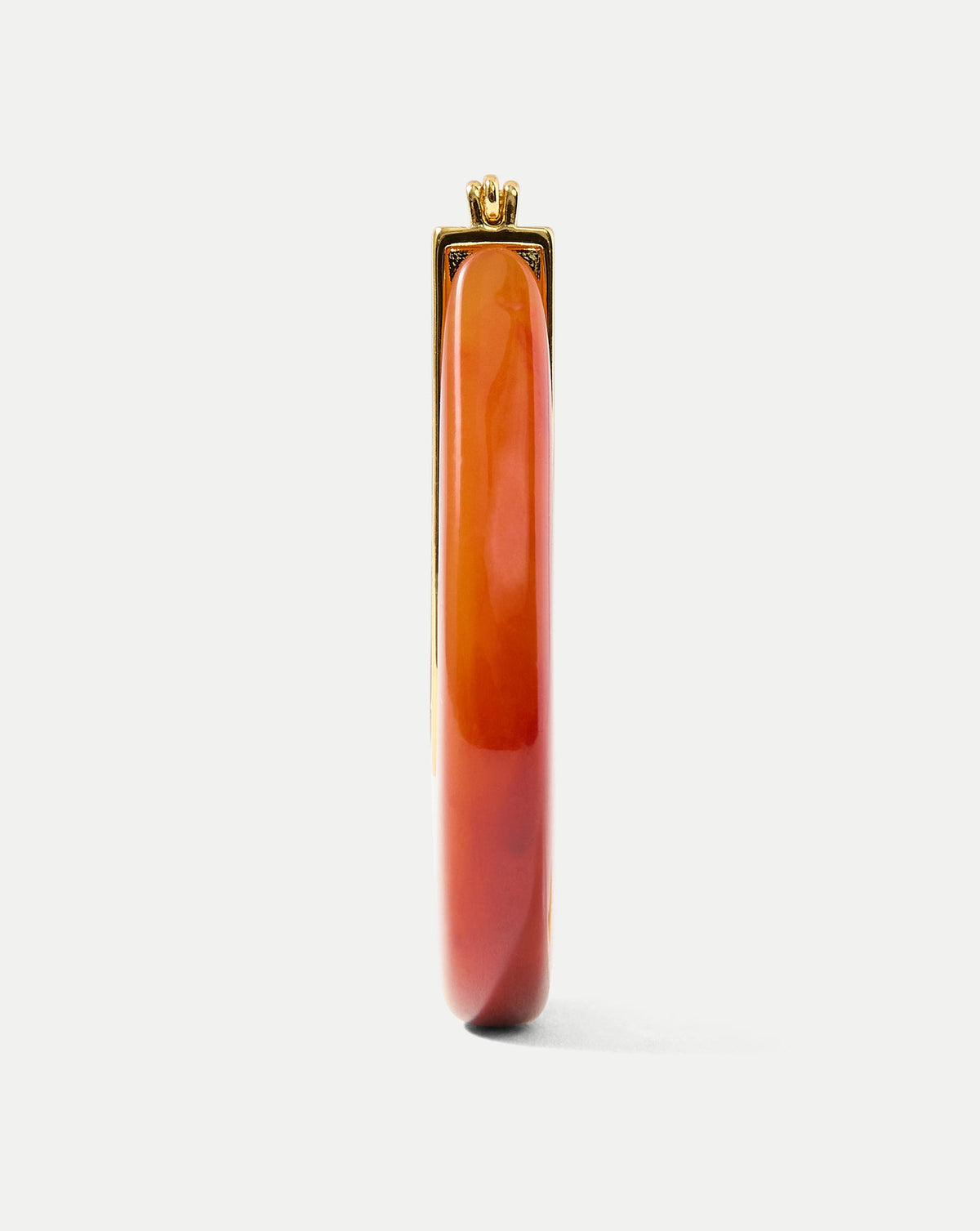 Veronica Beard | Resin Drop Hoop Earring in Rust Rust