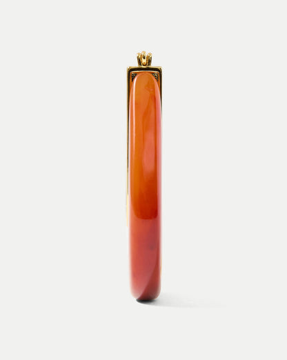 Veronica Beard | Resin Drop Hoop Earring in Rust Rust