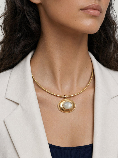 Veronica Beard | Cat’s Eye Collar Necklace in Gold Gold