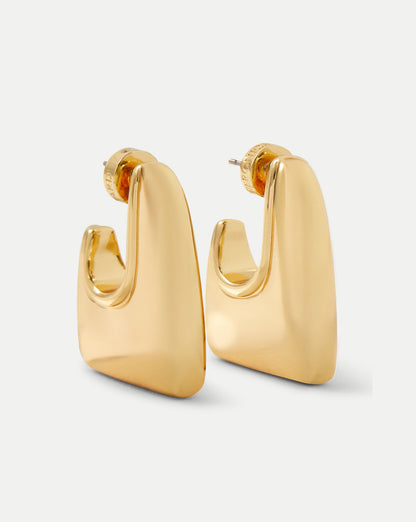 Veronica Beard | Everyday Square Hoop in Gold Gold