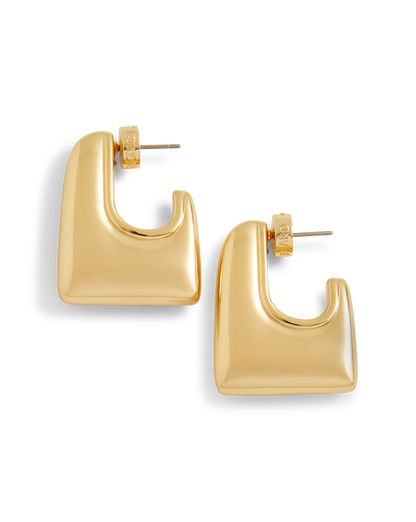 Veronica Beard | Everyday Square Hoop in Gold Gold