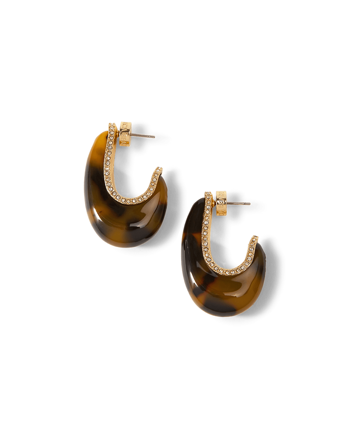 Veronica Beard | Resin J-Hoop Earring in Tortoise Tortoise