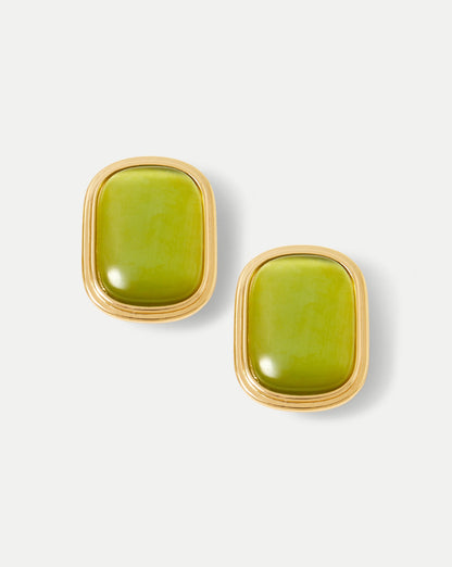 Veronica Beard | Cat’s Eye Stone Earring in Light Pistachio Light Pistachio