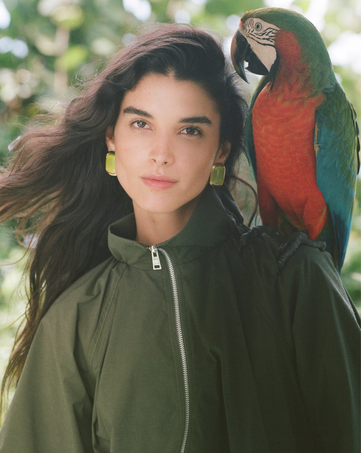 Veronica Beard | Cat’s Eye Stone Earring in Light Pistachio Light Pistachio